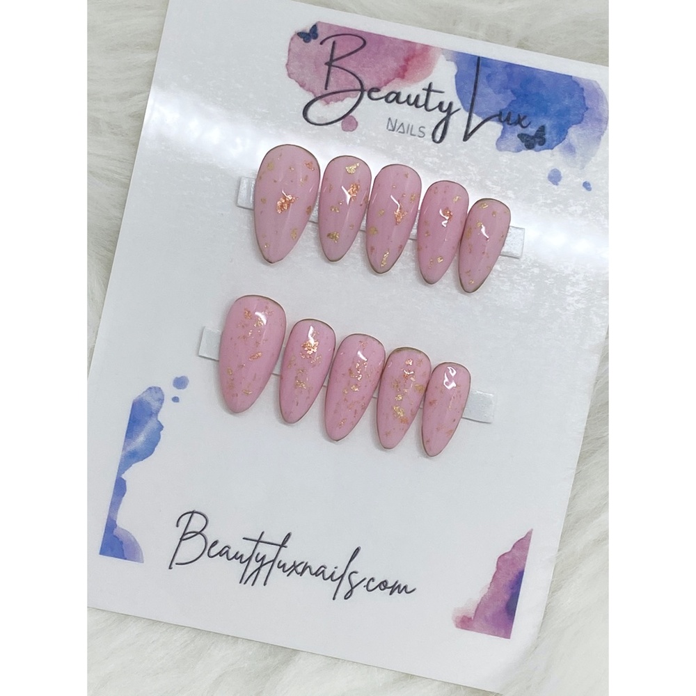 Pink Elegant Nails- Press on nails set